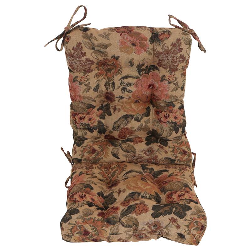 Tapestry Tufted Seat/Back Chair Cushion (Multiple Sizes)