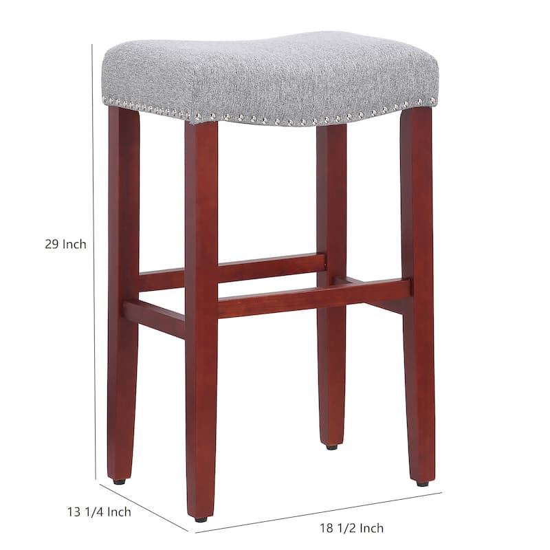 Jameson Upholstered Polyester Cherry 29 Inch Bar Stool (Set Of 2)