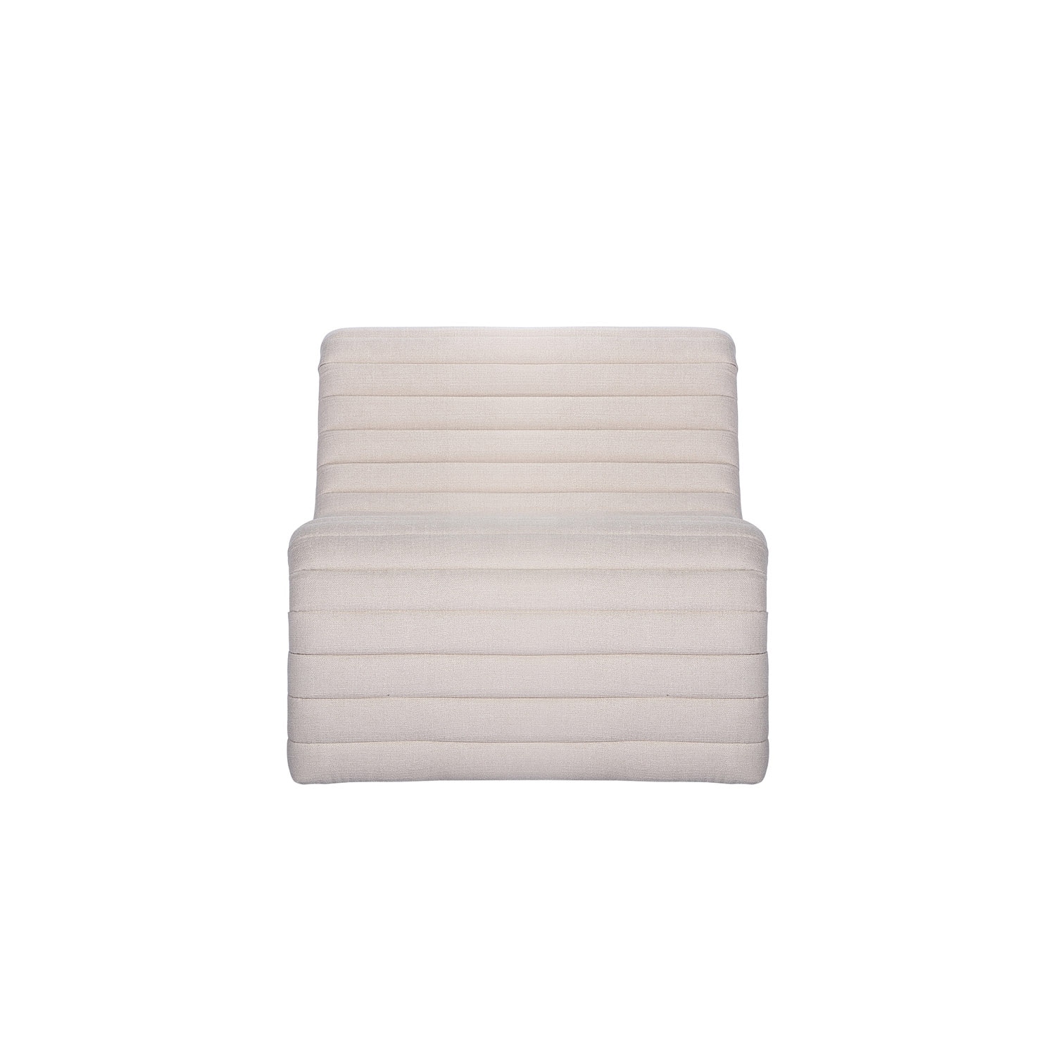 Bouclé Fabric Upholstered Chair with Channel Stitch