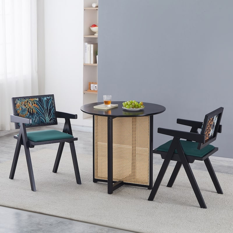 Armrest Solid Wood Dining Chair, Living Room Chair