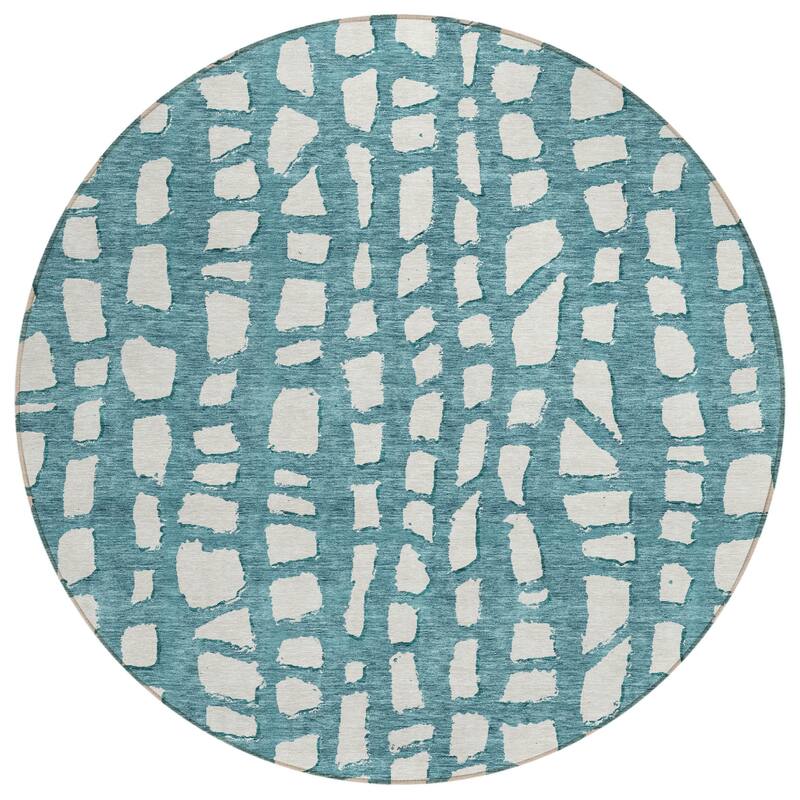 HomeRoots Abstract Transitional Rectangle Outdoor Rug