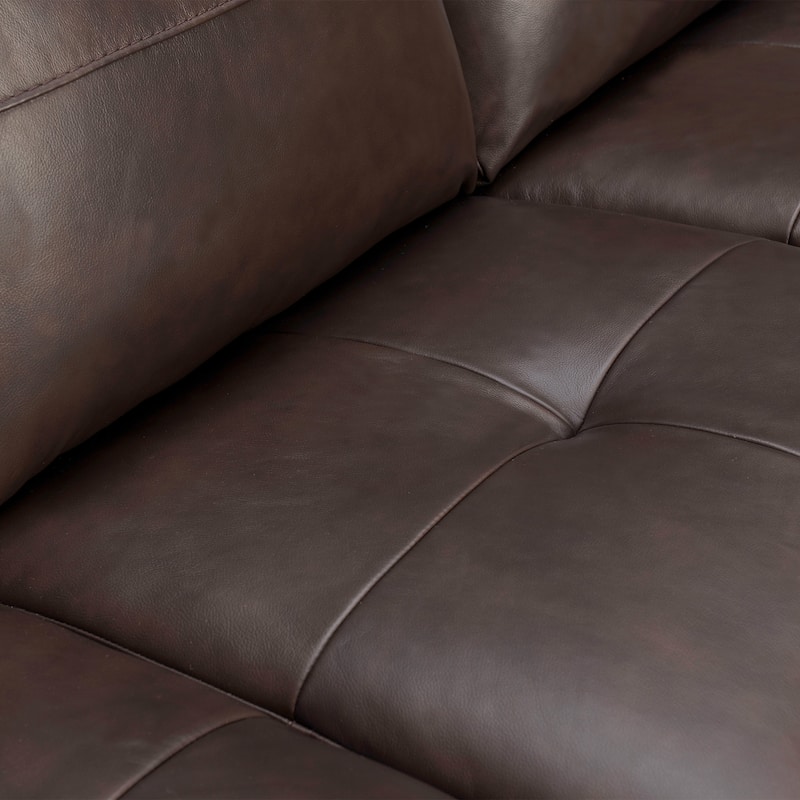 Bergen 87" Leather Upholstered 3-Seater Sofa