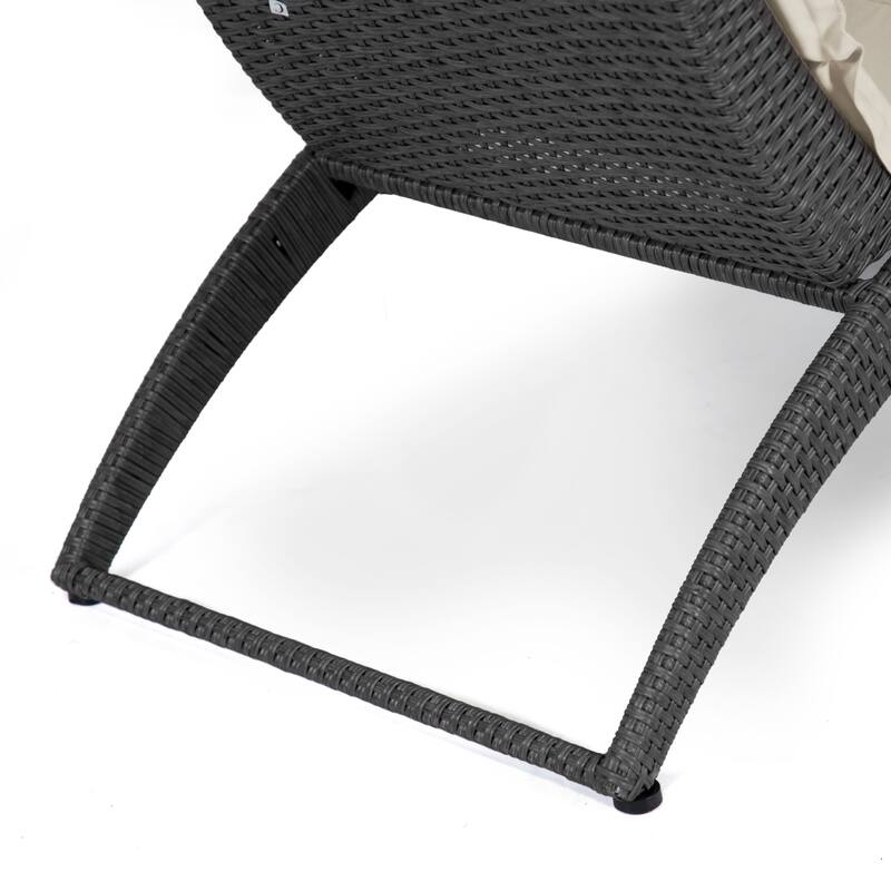 Sion Contemporary Wicker Curved Outdoor Lounger by M&L Co.