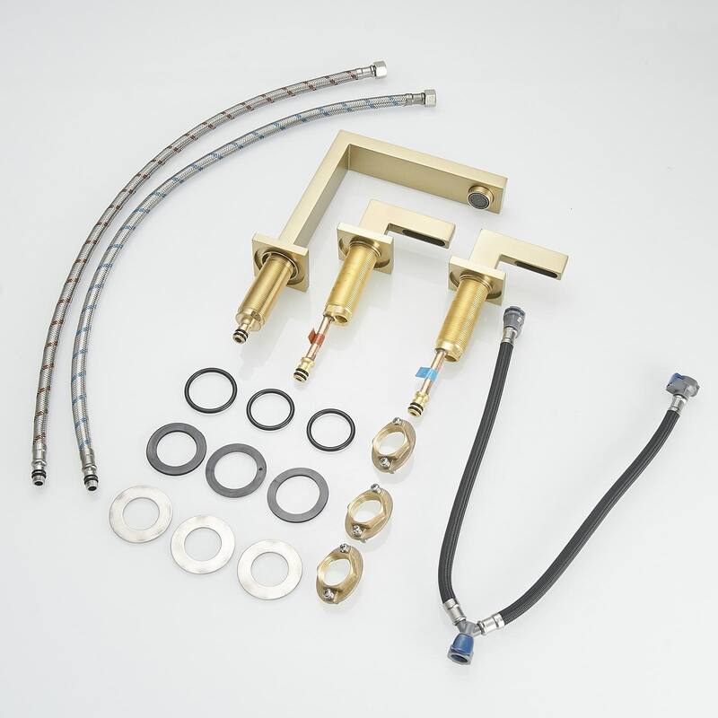 WIZ 8 in. Widespread Double Handle Bathroom Faucet With Pop-up Drain