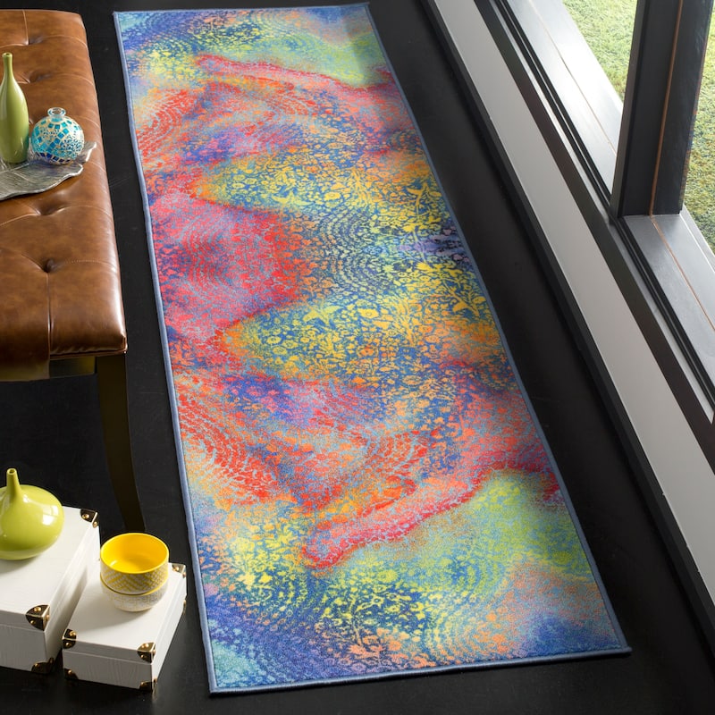 SAFAVIEH Paint Brush Machine Washable Slip Resistant Primetta Rug