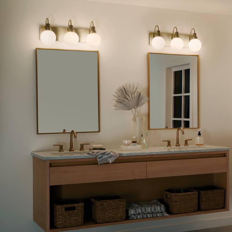 Kichler Lighting Hex 22.75 in. 3-Light Champagne Vanity Light