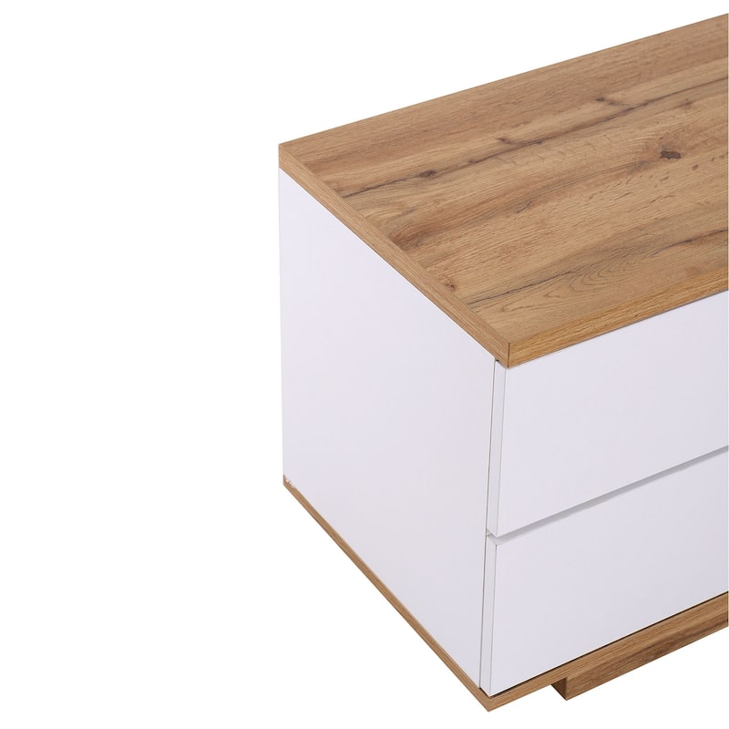 70.8" TV Stand with Multi-Functional Storage and Door Rebound Device for TVs Up to 80"