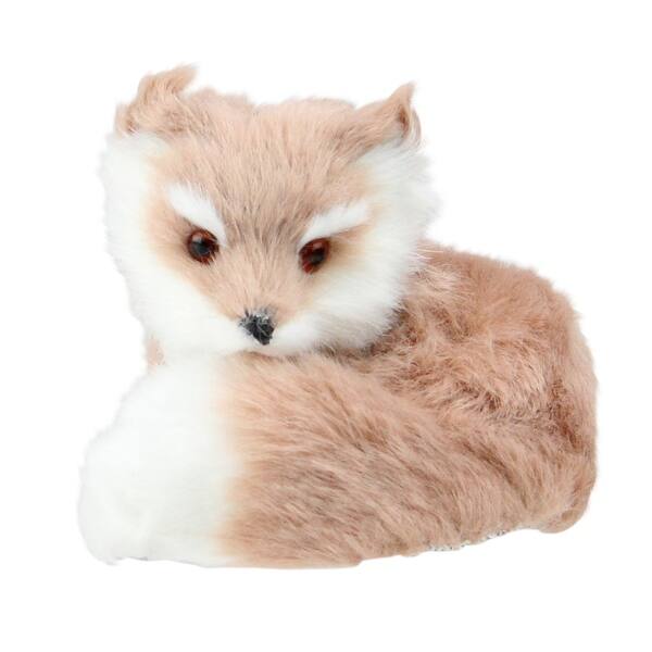 Shop 3 25 Brown And White Woodland Furry Sitting Fox Christmas Ornament Overstock 24087262