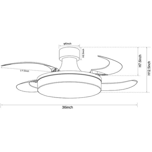 Fanaway Mya Chrome and Clear 36inch Ceiling fan Bed Bath & Beyond