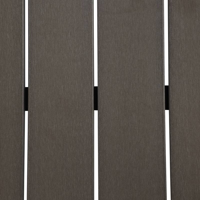 Vermont 4-Piece Aluminum Conversation Set with Slatted Faux Wood Top