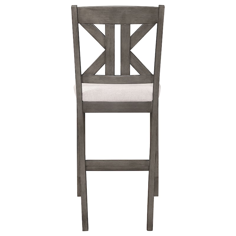 Athens Wood Counter Chair with Cushion Barn Grey (Set of 2)