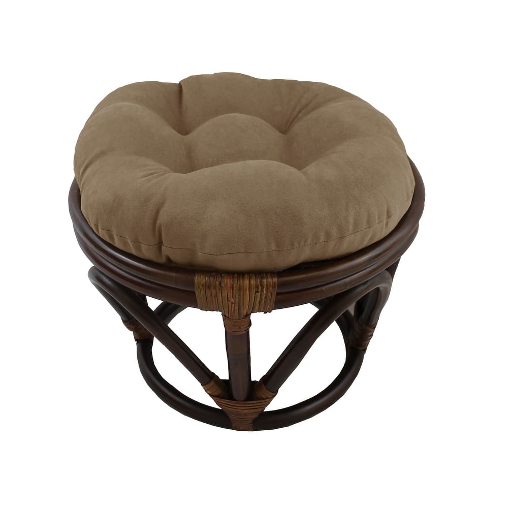 18-inch Round Microsuede Footstool/Ottoman Cushion (Cushion Only) - 18 x 18