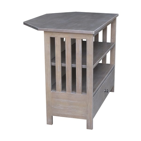 Shop Solid Hardwood Mission Corner Tv Stand On Sale Overstock 9408480 Unfinished