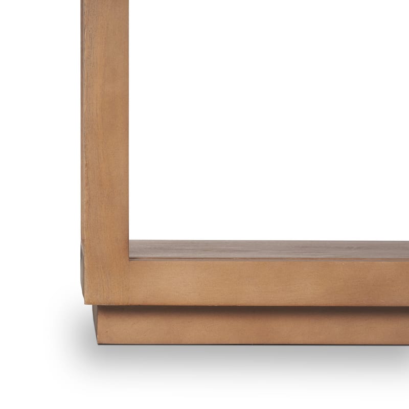 Bela Medium Brown Solid Wood Arched Console Table (54")