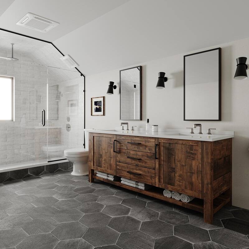 Widespread Bathroom Faucet 3 Holes Vanity Sink