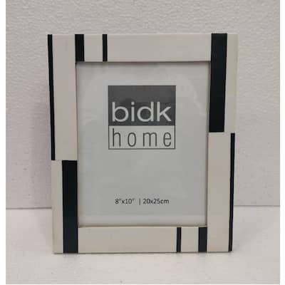 Rectangular Picture Frame - for 8" x 10" Photo - Black and White - 8-inchx10-inch