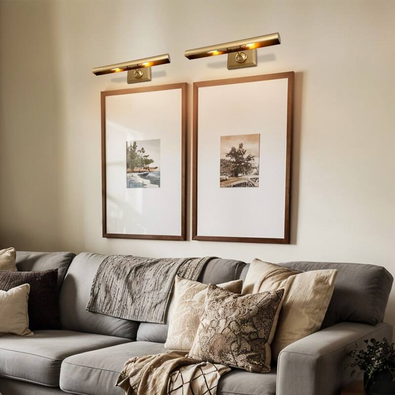 KAYLA Adjustable Gold Picture Wall Sconce - 1-Light, Multiple Sizes (8-30 in.)