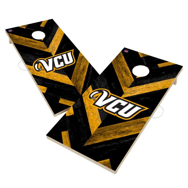 Virginia Commonwealth University Rams VCU Premium 2x4 Cornhole Boards - V4 - Include Team Bags + LED Lights
