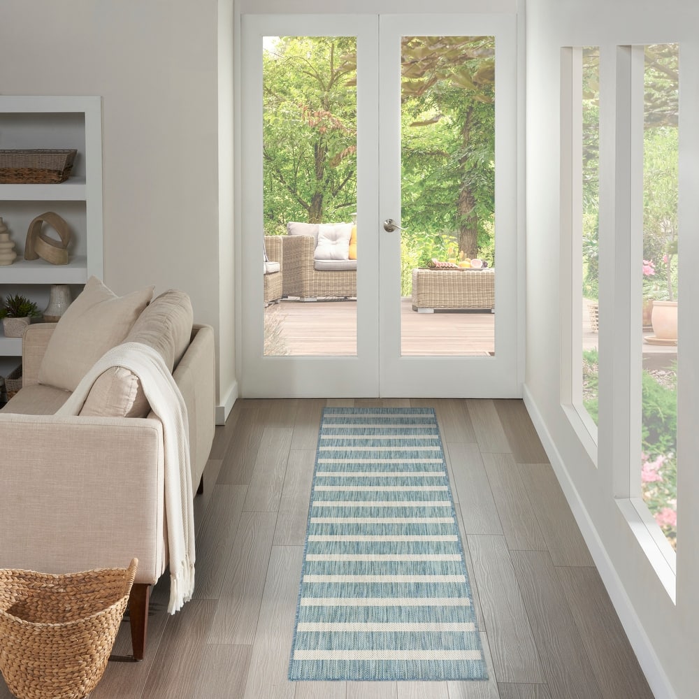Nourison Positano Indoor/Outdoor Striped Area Rug