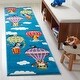 preview thumbnail 2 of 12, SAFAVIEH Carousel Kids Tjadke Hot Air Balloon Rug 2'3" x 6' Runner - Blue/Green