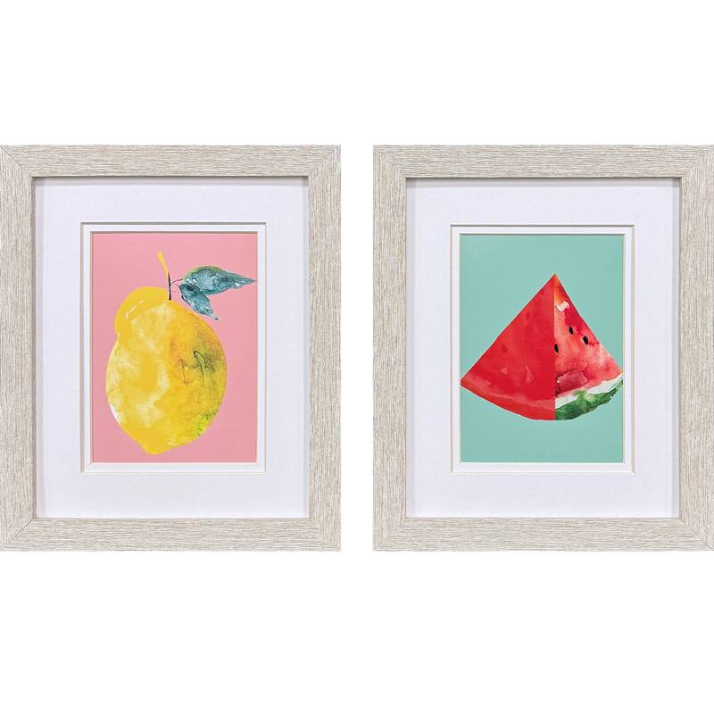 Paragon Happy Fruit I Framed Art - Set of 2
