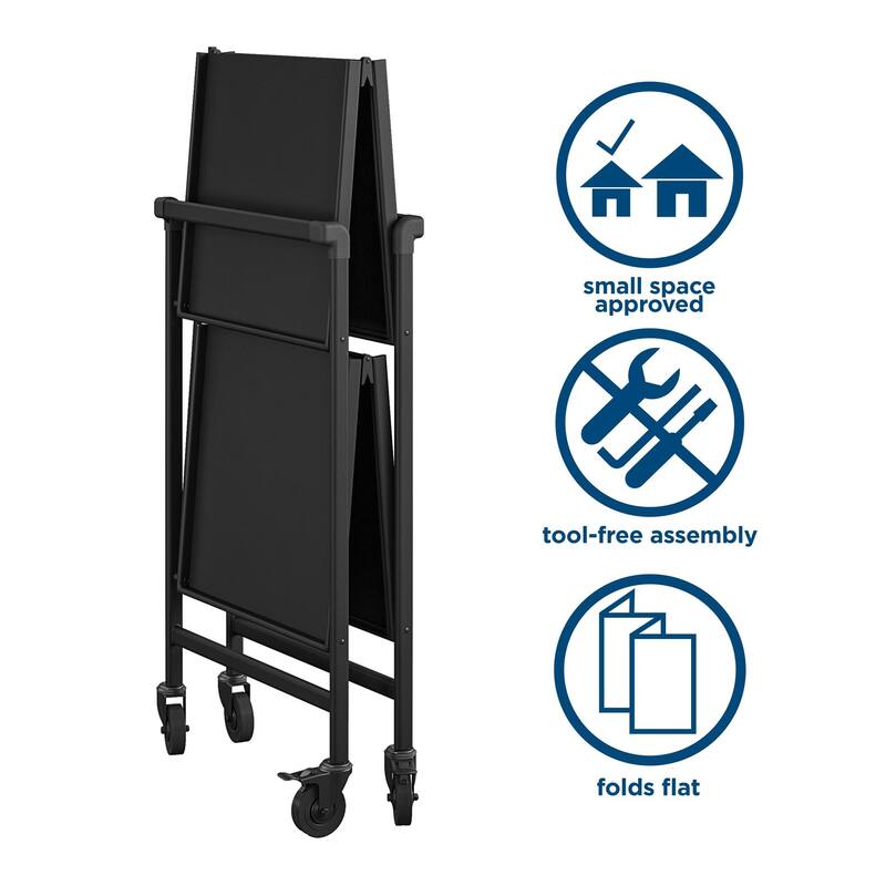 COSCO Outdoor and Indoor Folding Serving Cart with Wheels