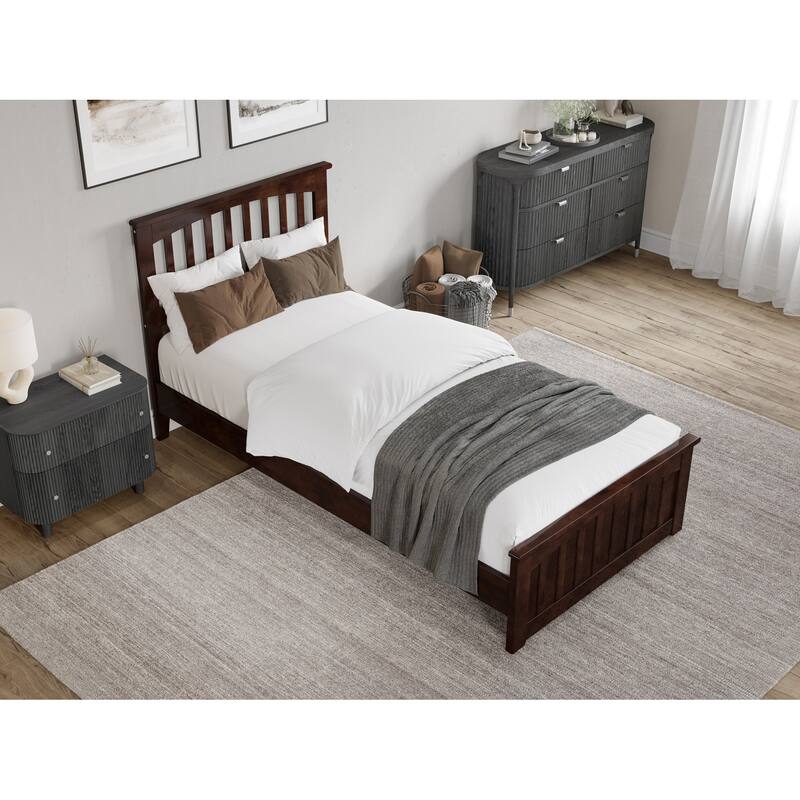 Becket Solid Wood Low Profile Platform Bed with Matching Footboard