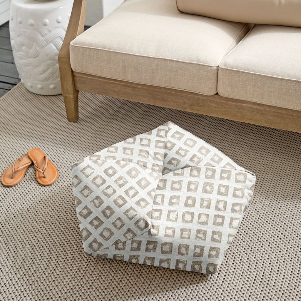 Sorra Home Sunbrella Outdoor Geo Pouf