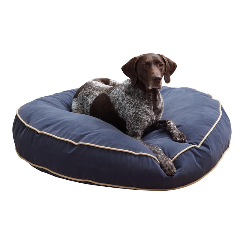 Scout Round Reversible Pillow Dog Bed - Large (42") - Denim