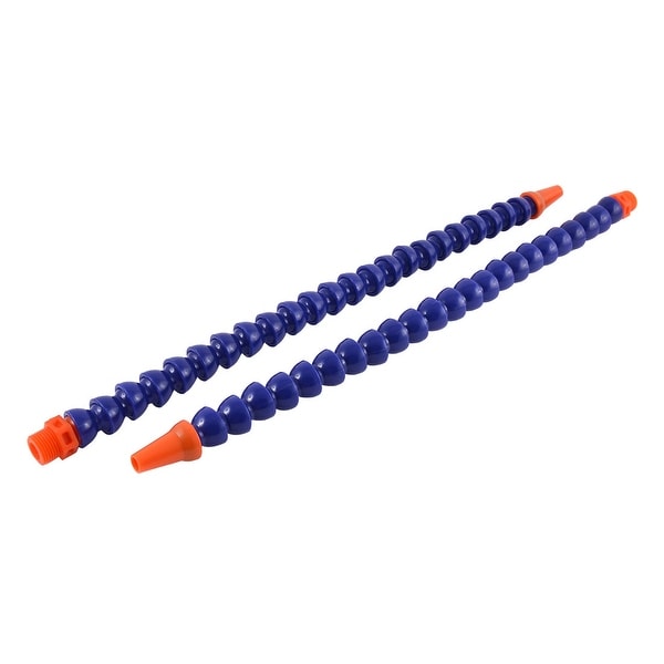 Unique Bargains Round Nozzle 1/2BSP Male Thread Flexible Oil Coolant Pipe Hose Tube 50cm 2pcs