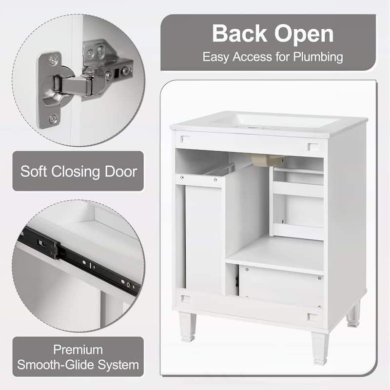 24" Bathroom Vanity with Sink