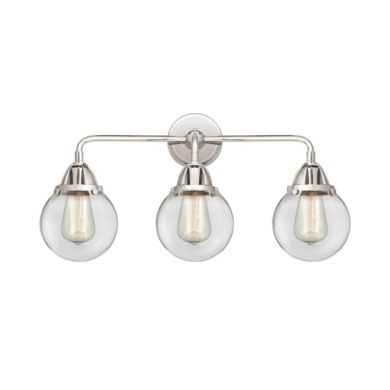 Innovations Lighting 288-3W-10-24 Beacon Vanity Beacon 3 Light 24" - Polished Chrome / Clear