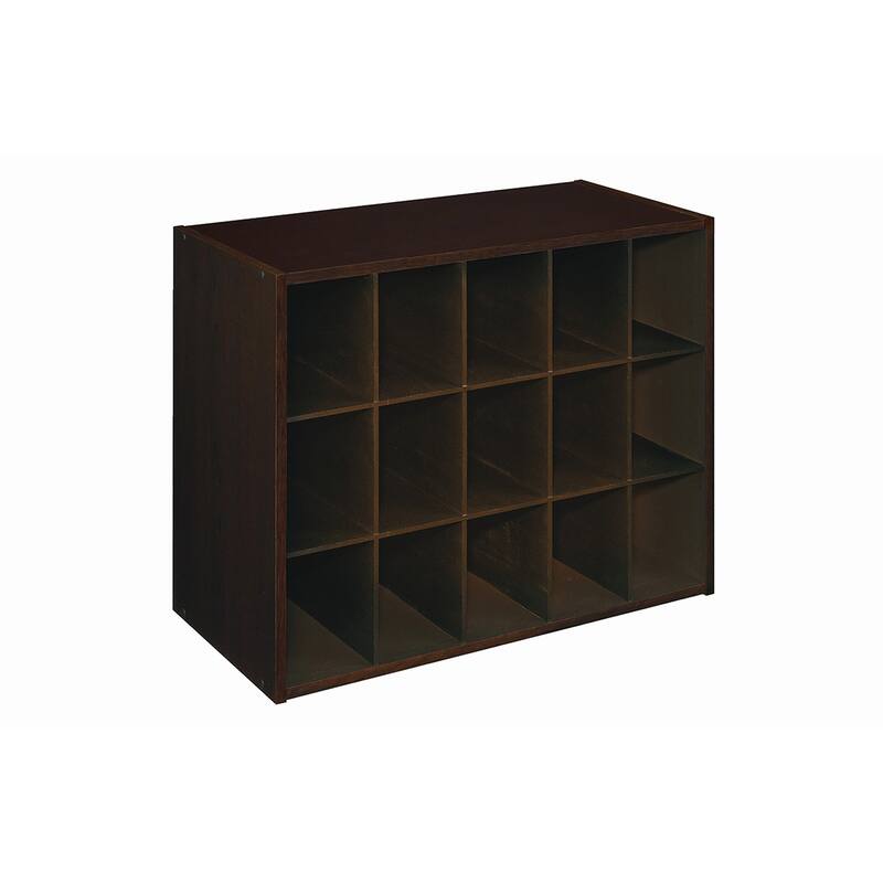 ClosetMaid Stackable Storage 15-Shoe Cube Organizer - Espresso