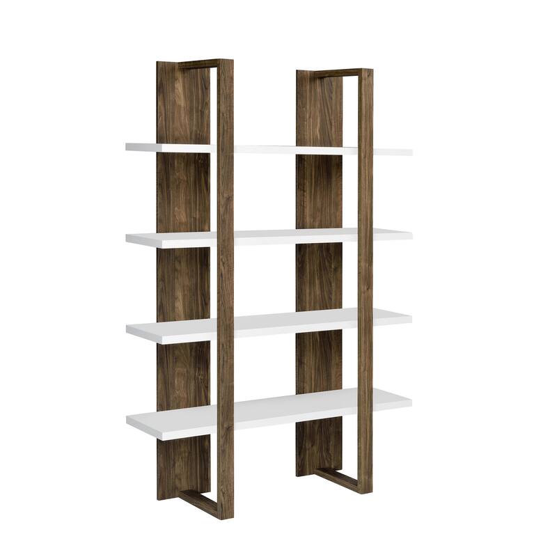Mystrene 4-shelf Two-tone Bookcase