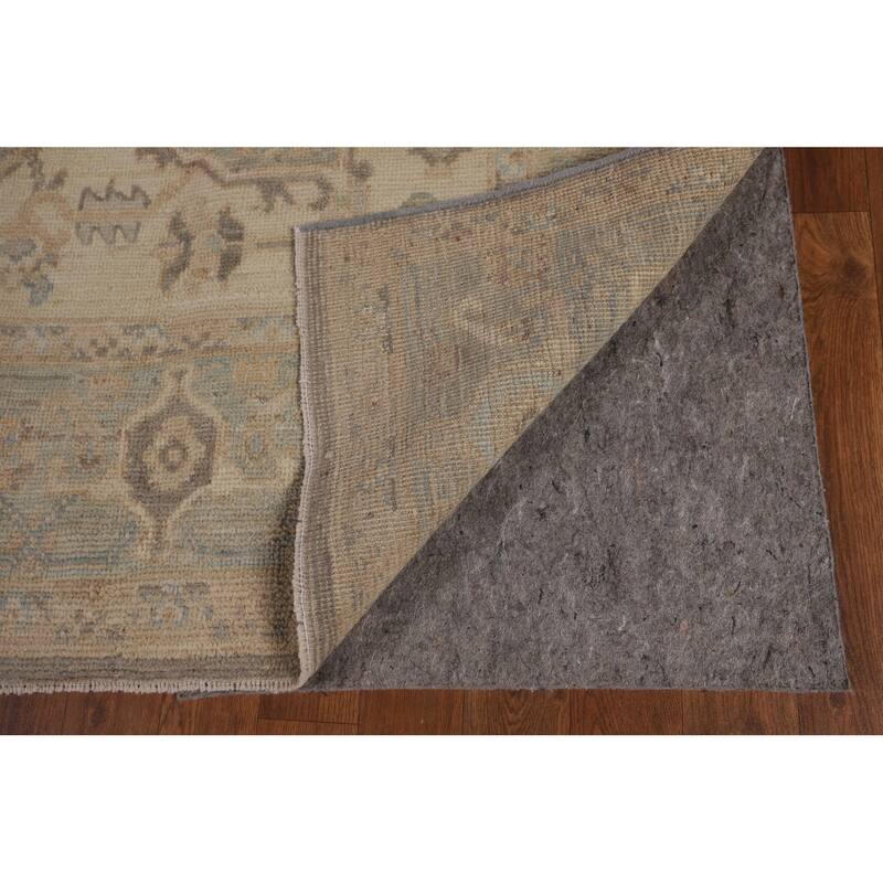 Vegetable Dye Grey Oushak Turkish Area Rug Hand-Knotted Wool Carpet - 6'0"x 8'9"