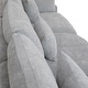 preview thumbnail 17 of 15, Oversized Linen Sectional Sofa Down Filled U-Shaped Couch for Living Room Set