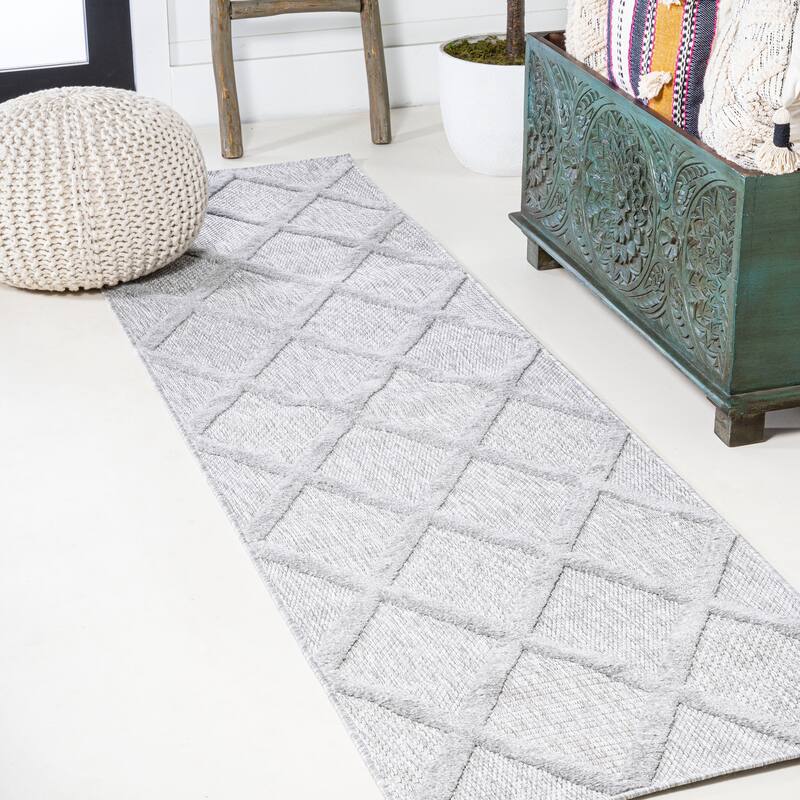 JONATHAN Y Talaia Diamond Trellis Indoor/Outdoor Area Rug