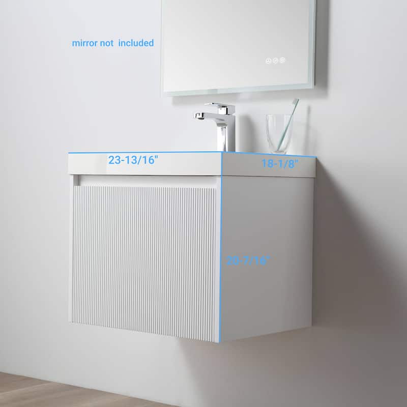 Floating Bathroom Vanity with Sink, Wall Mounted Vanity