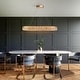 preview thumbnail 4 of 16, Modern Glam LED Crystal Chandelier Rose Gold Island Light for Dining Room - D37" x H64" Max