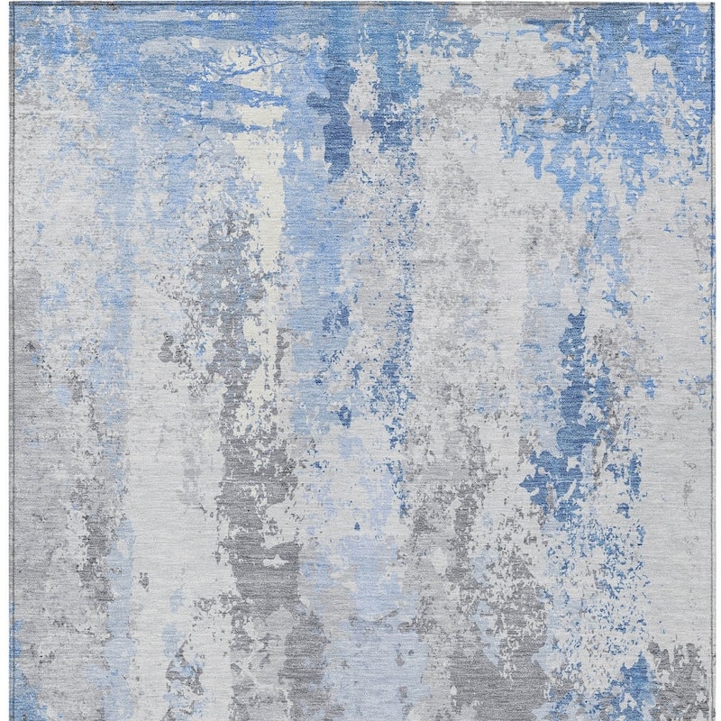 HomeRoots Abstract Transitional Rectangle Outdoor Rug