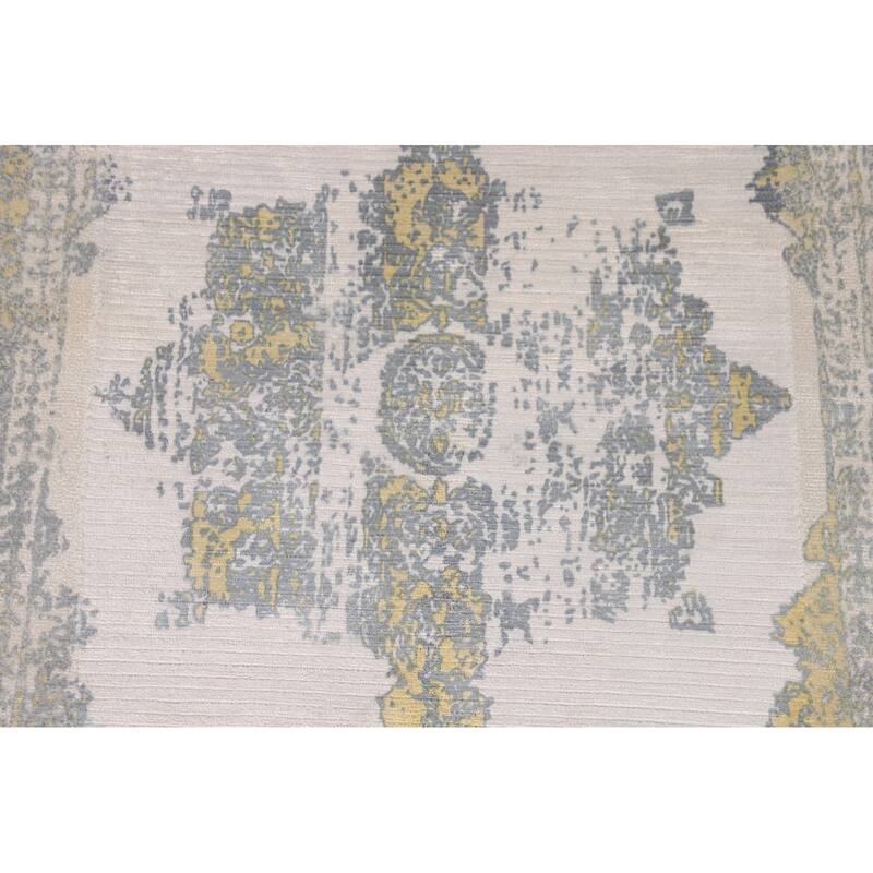 All-Over Abstract Area Rug Handmade Wool Carpet - 3'11"x 5'8"