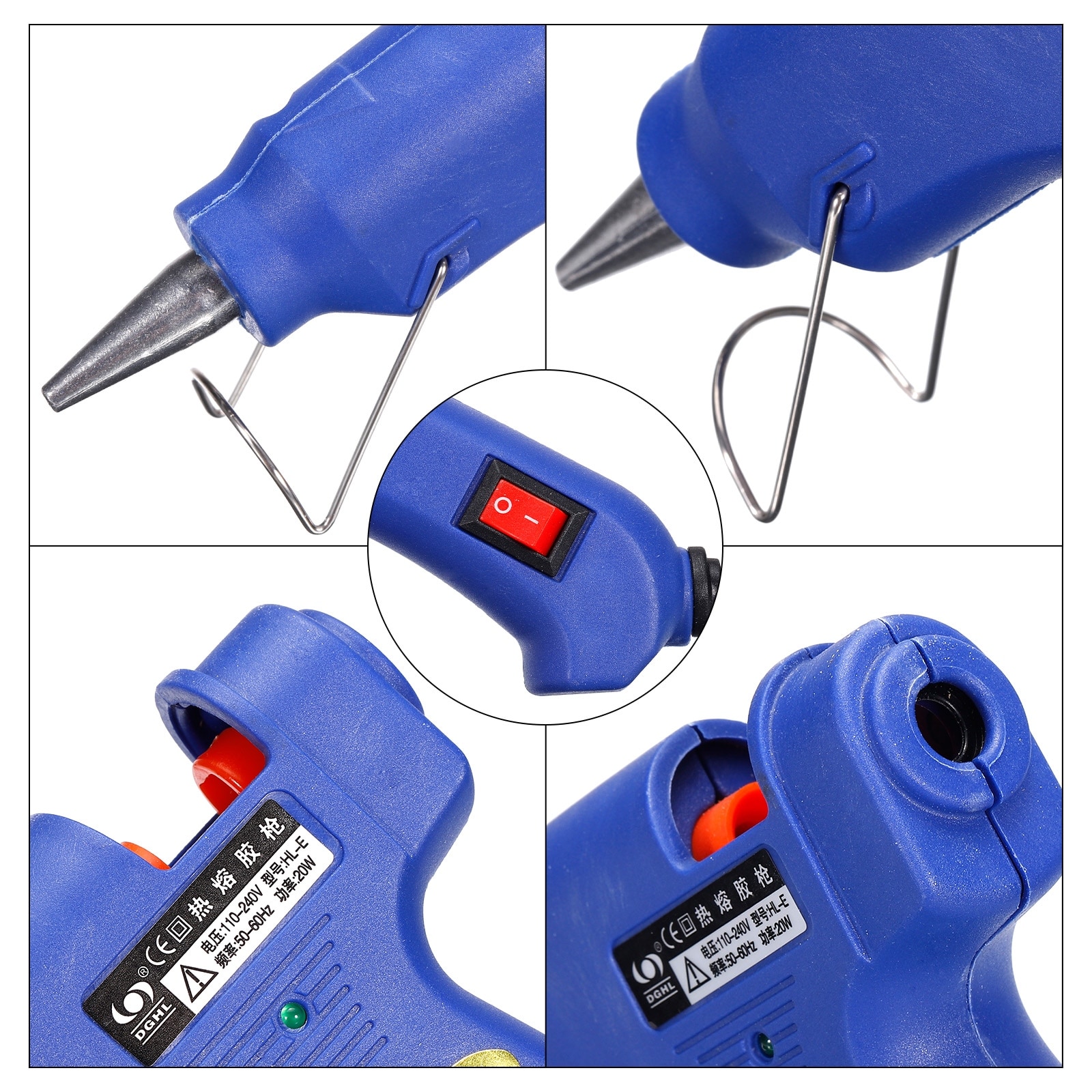 Mini Hot Glue Gun Kit w 30pcs Clear Hot Melt Glue Sticks 0.28x8 20W -  Blue - On Sale - Bed Bath & Beyond - 38151202