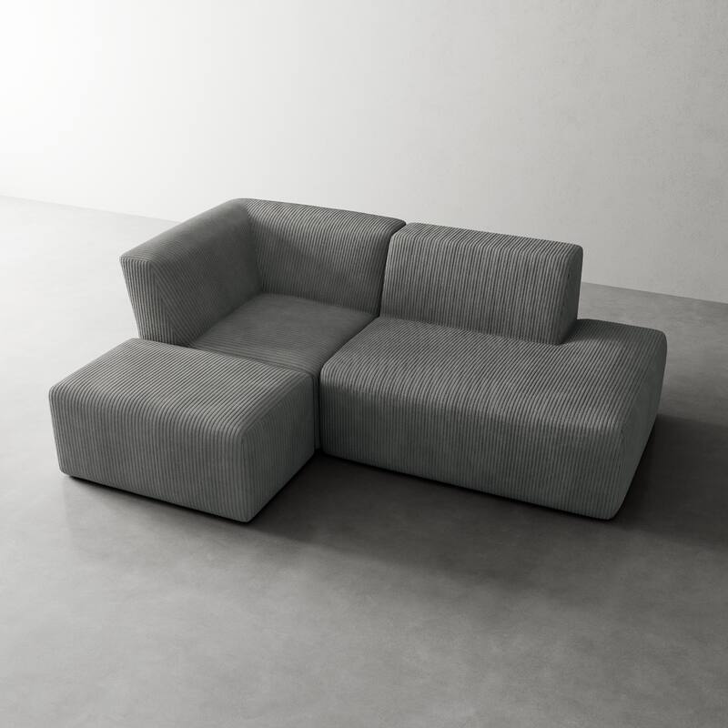 Oversized Corduroy Modular Sectional Fabric Sofa
