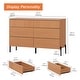 preview thumbnail 3 of 4, WAMPAT 6 Drawer Baby Dresser For Bedroom, Double Chest Of Drawers For Kids With Minimalist Reeded Design