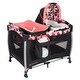 preview thumbnail 1 of 4, Baby Trend Resort Elite Spacious Portable Infant Play Nursery Center, Dotty Pink - 34