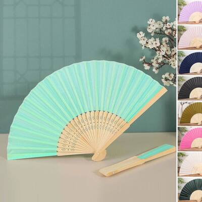 5Pcs Silk Folding Hand Fans