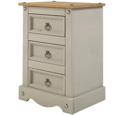 Wood Nighstand 3 Drawers Corona | Furniture Dash