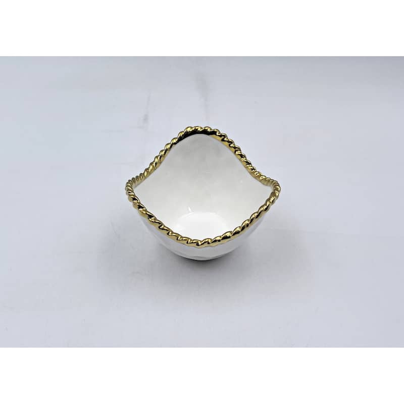 4" Ceramic Rope Mini Snack Bowl