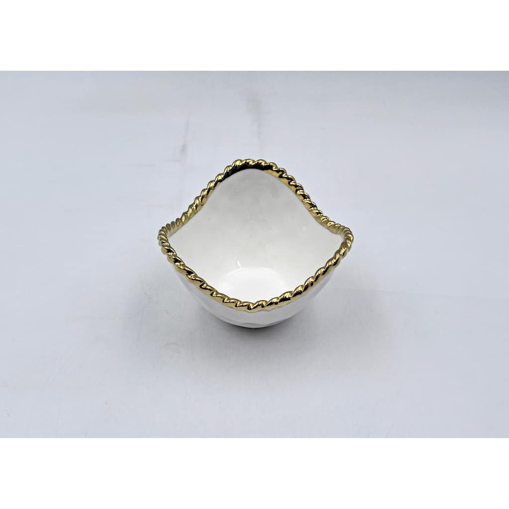 4" Ceramic Rope Mini Snack Bowl