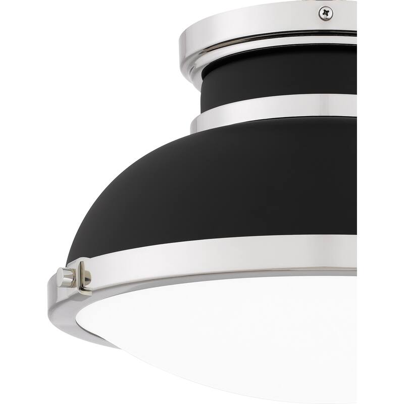 Tobias 2-Light Matte Black Flush Mount Light